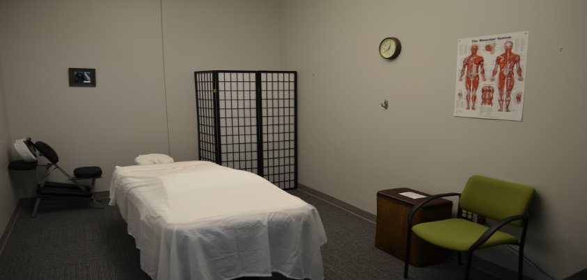 Massage therapy room